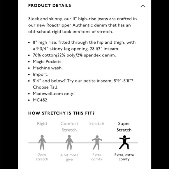 🔥 FINAL PRICE ✨ MADEWELL ✨ 11” Roadtripper Light Wash Jeans LIKE NEW! Size 26 - Picture 8 of 8